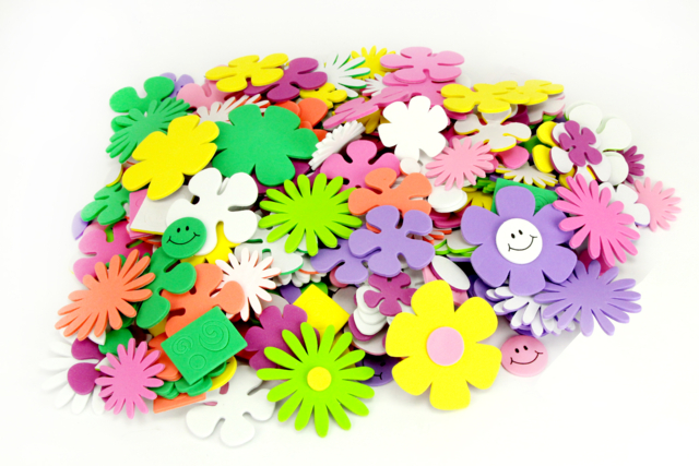 fleurs décoratives multicolores - Décorations fleurs et feuilles : ajoutez une touche de nature à toutes vos créations - 10doigts.fr