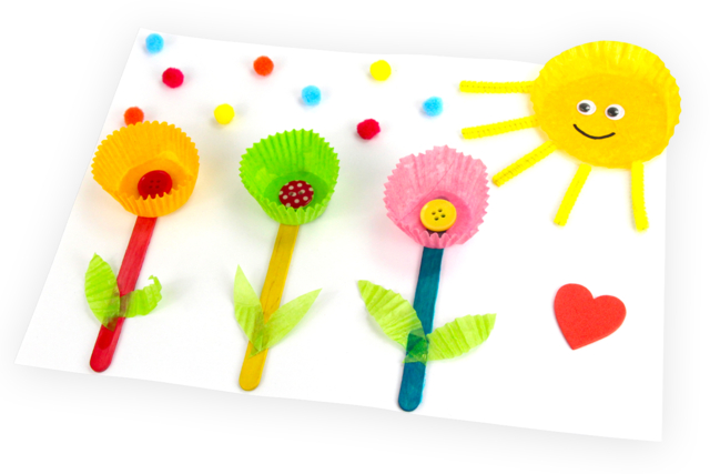 fleurs en caissettes - Accessoires en papier - 10doigts.fr