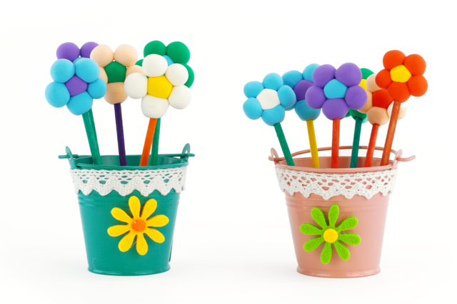 Fleurs en pâte à modeler - Pâtes à modeler autodurcissantes - 10doigts.fr