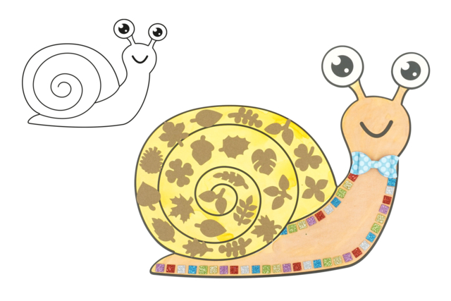 forme escargot à colorier - Supports en papier - 10doigts.fr