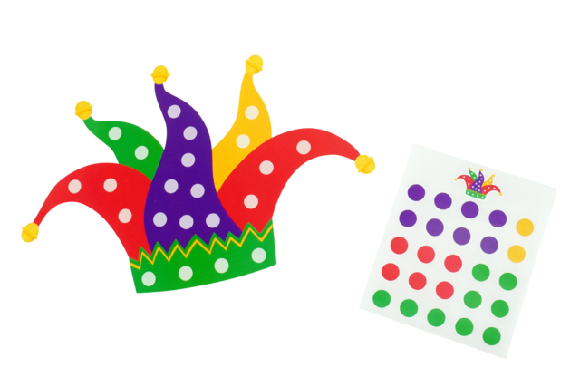 Formes Carnaval + gommettes - arlequin - Kits créatifs Carnaval - Activités manuelles et de bricolage pour Carnaval - 10doigts.fr