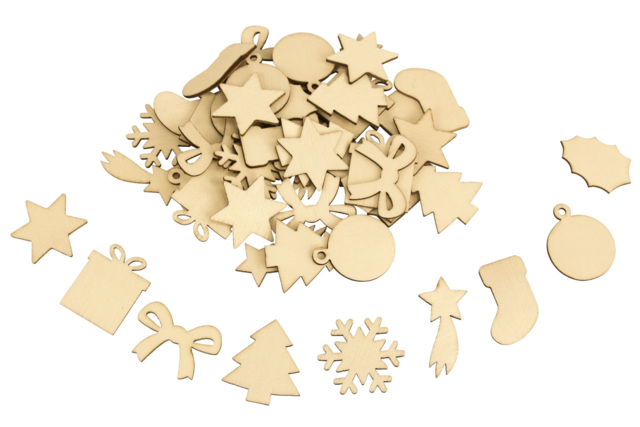 formes en bois noël - Décorations de Noël en bois à décorer - 10doigts.fr