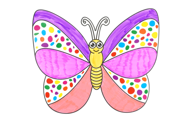 Formes géantes du Printemps - papillon - Formes en carte forte - 10doigts.fr