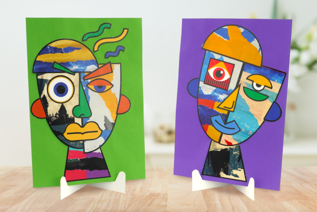 Formes visages destructuré - Une année créative : 365 activités créatives à réaliser - 10doigts.fr