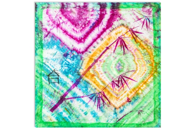 foulard soie peinture abstraite - Soie - Textiles - 10doigts.fr