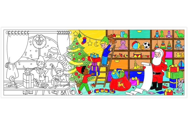 Fresque Geante Noel - Coloriage - 10doigts.fr