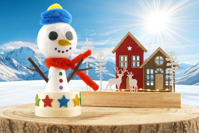 Frosty le petit bonhomme de neige - Boîtes en bois à décorer - 10doigts.fr