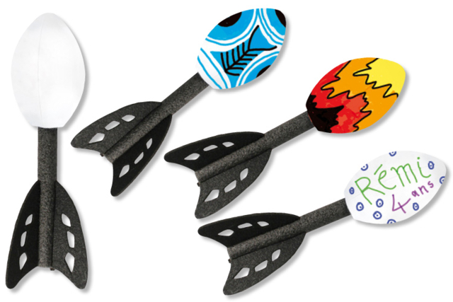 Fusée rocket volante et rebondissante - Plastique Opaque - 10doigts.fr