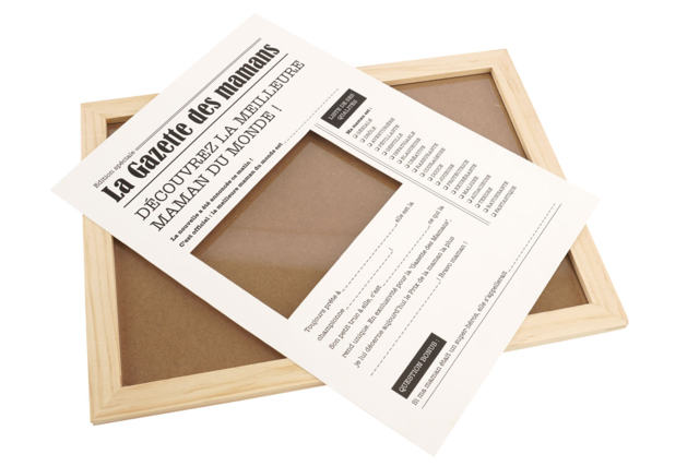 Gazette fête des mères + son cadre en bois - Cadres et clips photos : des supports uniques pour afficher vos souvenirs - 10doigts.fr