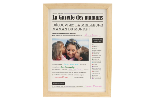 Gazette Maman + cadre - Cadres et clips photos : des supports uniques pour afficher vos souvenirs - 10doigts.fr