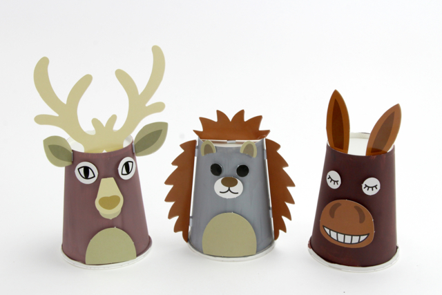 gobelets animaux de la foret - Kits clés en main - 10doigts.fr