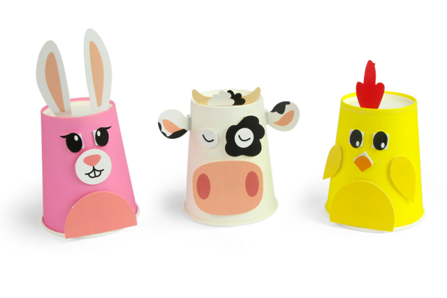 gobelets animaux - Kits clés en main - 10doigts.fr