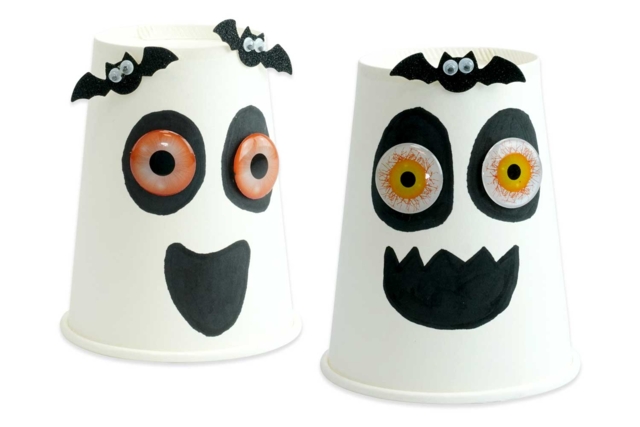 gobelets fantomes - Yeux mobiles - 10doigts.fr