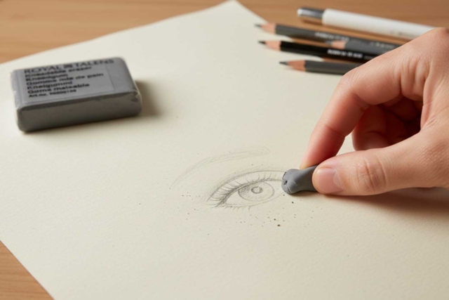 Gomme mie de pain dessin - Pastels et fusains : l'art de la couleur et du contraste - 10doigts.fr