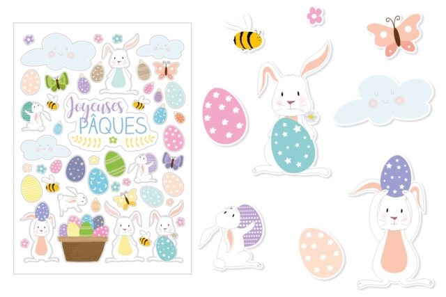 Gommette Decor chasse aux oeufs - Kits créatifs avec gommettes : le plein d’idées pour les petits artistes - 10doigts.fr