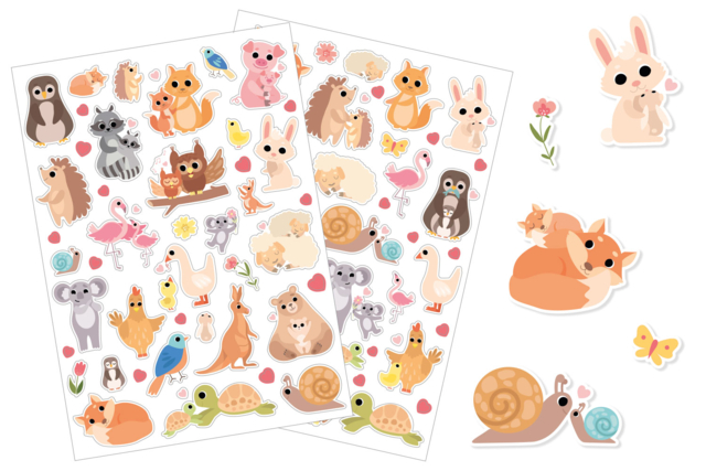 gommettes animaux et bébés - Des gommettes animaux pour créer et apprendre dès la maternelle - 10doigts.fr