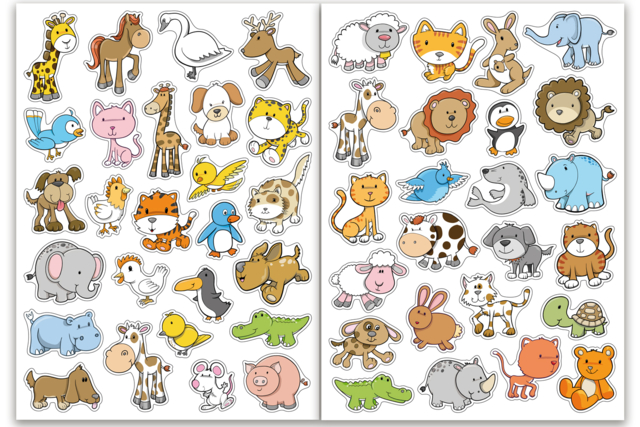 gommettes animaux mignon - Des gommettes animaux pour créer et apprendre dès la maternelle - 10doigts.fr