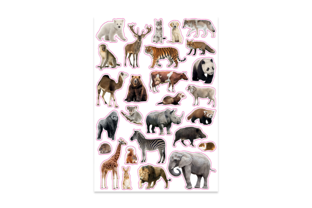Gommettes Animaux Sauvages Realistes - Des gommettes animaux pour créer et apprendre dès la maternelle - 10doigts.fr