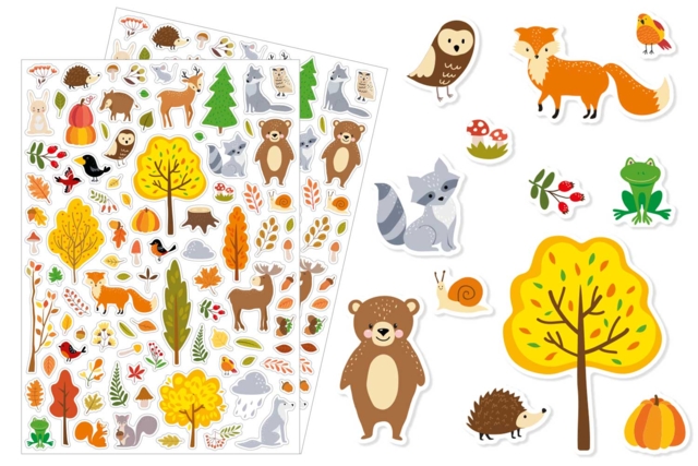 Gommettes automne enfant - Des gommettes animaux pour créer et apprendre dès la maternelle - 10doigts.fr