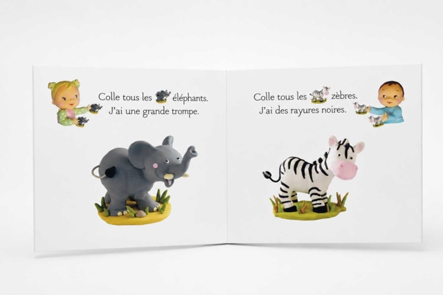 gommettes bébé, Les animaux sauvages - Gommettes Bébé : nos supports s'amuser à coller des images dès le 1er âge - 10doigts.fr