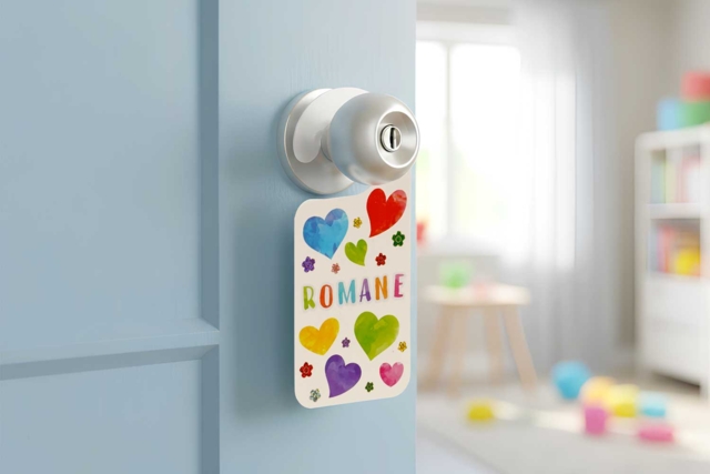gommettes coeurs plaque de porte - Gommettes Fête des parents : personnaliser vos cadeaux avec amour - 10doigts.fr