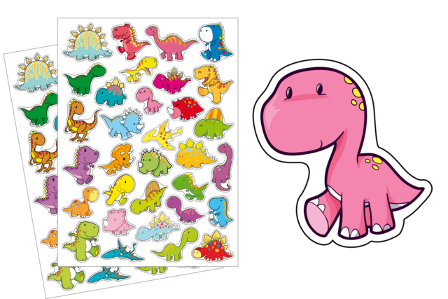 gommettes dinosaures - Des gommettes animaux pour créer et apprendre dès la maternelle - 10doigts.fr