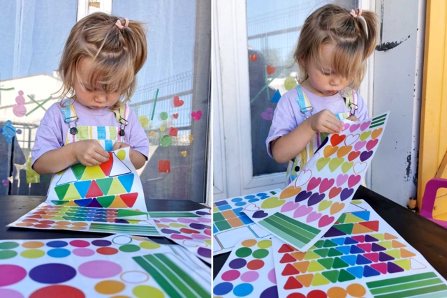 gommettes éléctrostatiques enfant - Gommettes formes assorties : un univers pour créer sans limite - 10doigts.fr