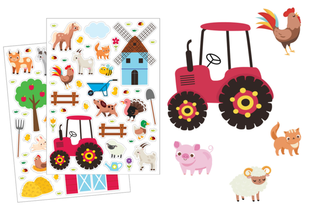 gommettes ferme - Des gommettes animaux pour créer et apprendre dès la maternelle - 10doigts.fr