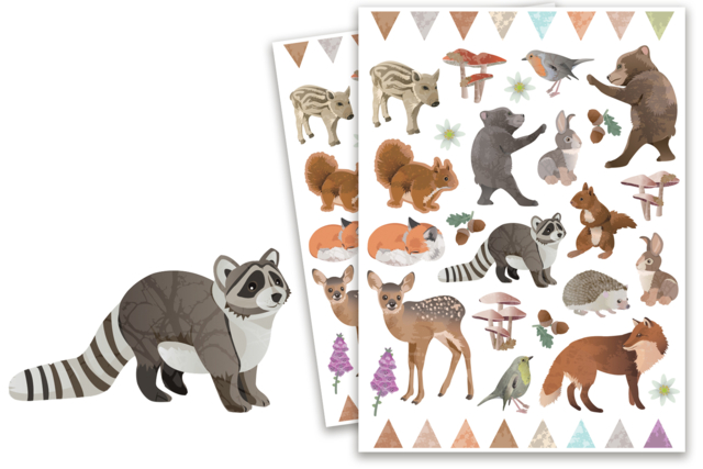 gommettes foret - Des gommettes animaux pour créer et apprendre dès la maternelle - 10doigts.fr