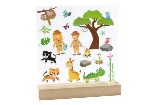 gommettes pour vitres la jungle - Des gommettes animaux pour créer et apprendre dès la maternelle - 10doigts.fr