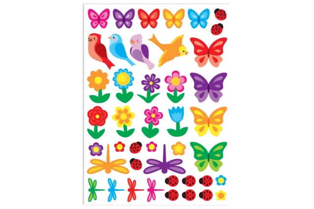 Gommettes printanières oiseaux fleurs - Gommettes saisons : des autocollants pour toute l’année - 10doigts.fr