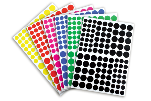 gommettes scolaire rondes - Gommettes rondes : l'essentiel du graphisme et de l'éveil créatif - 10doigts.fr