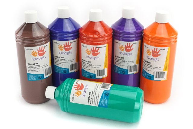 Gouache 10doigts couleurs complémentaires - Peinture gouache 10doigts : la qualité professionnelle pour les enfants - 10doigts.fr