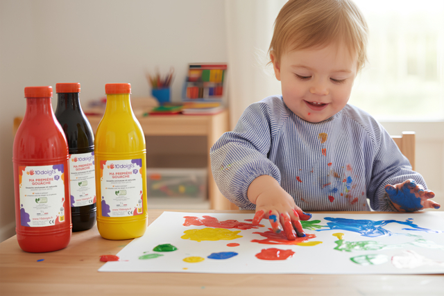 gouache bébé enfants  - Peintures bébé - 10doigts.fr