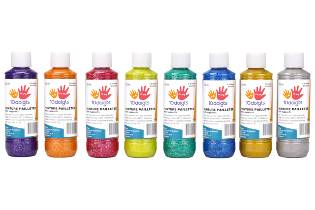 Gouache pailletée 10 DOIGTS - Peinture gouache 10doigts : la qualité professionnelle pour les enfants - 10doigts.fr