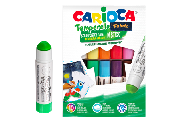 gouache solide en stick pour textiles tissus - Peinture textile : tout le matériel pour personnaliser tissu et vêtements - 10doigts.fr