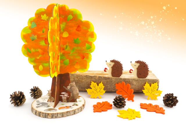 Grand arbre d'automne - Formes en bois à décorer - 10doigts.fr
