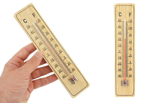 grand thermomètre en bois extérieur - Thermomètres à décorer et à fabriquer - 10doigts.fr