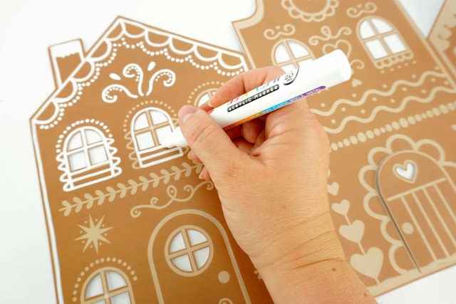 Grand village de Noël à dessiner - Crèches et villages de Noël à fabriquer - 10doigts.fr