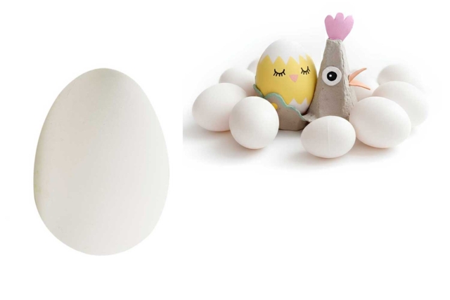 grands oeufs en platsique - Plastique Opaque - 10doigts.fr