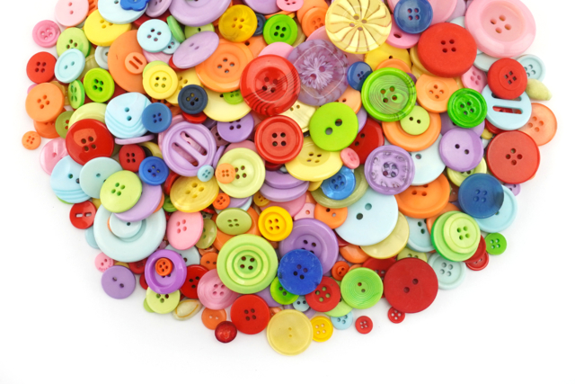 gros lot de boutons colorés en plastique - Boutons fantaisie et décoratifs pour tous vos DIY - 10doigts.fr