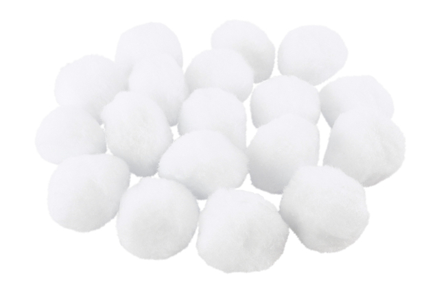 gros pompons blancs - Pompons pour bricolage créatif - 10doigts.fr