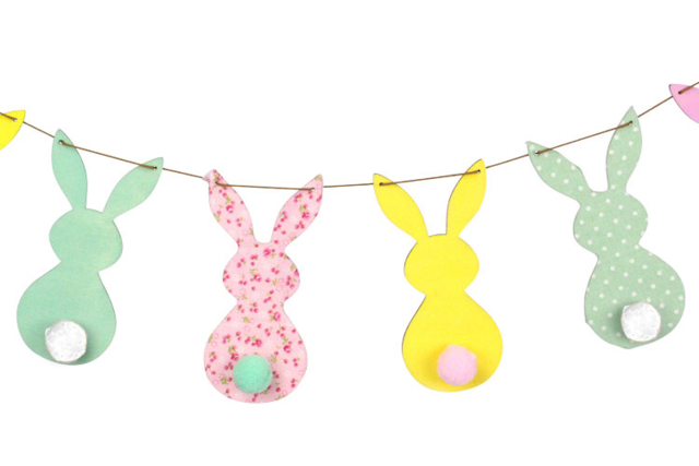 guirlande pastel pâques - Kits créatifs Pâques - 10doigts.fr