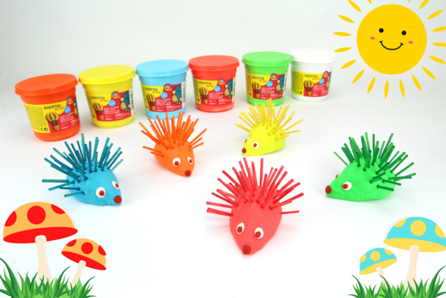 Hérissons colorés - Accessoires en bois - 10doigts.fr