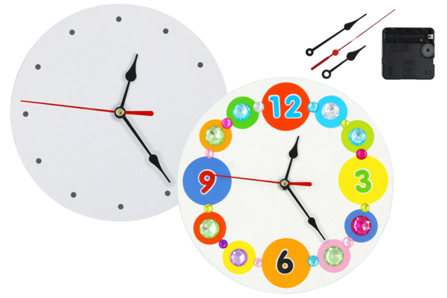 horloge carton - Horloges à fabriquer - 10doigts.fr