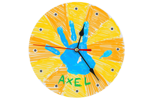 horloge empreinte - Horloges à fabriquer - 10doigts.fr
