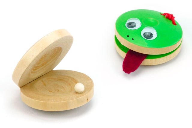 instrument castagnettes - Instruments de musique en bois à décorer - 10doigts.fr