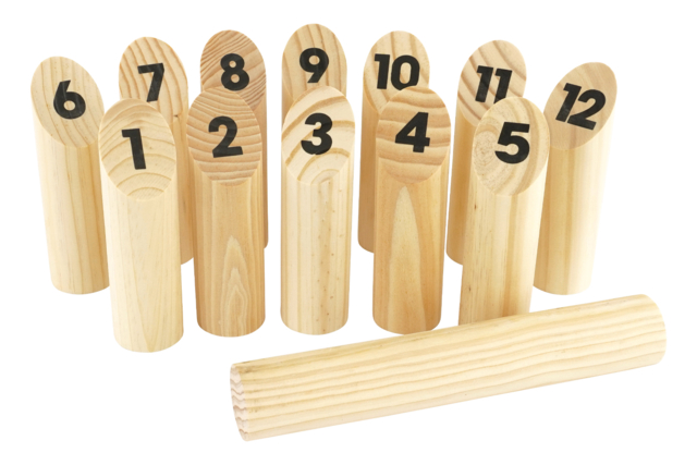 jeu de quille nordique molkky - Jeux et Jouets en bois à décorer - 10doigts.fr