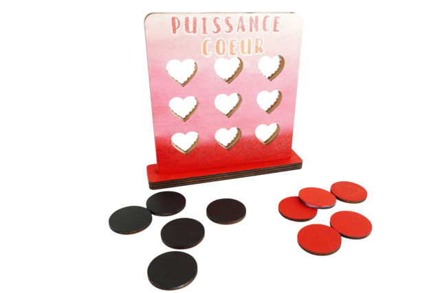 jeux puissance 4 en bois - Jeux et Jouets en bois à décorer - 10doigts.fr