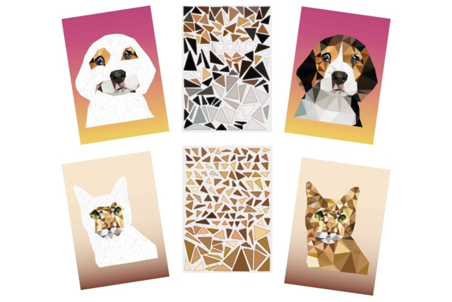 Kit 2 tableaux gommettes au numéro : Chien et chat - Kits créatifs avec gommettes : le plein d’idées pour les petits artistes - 10doigts.fr